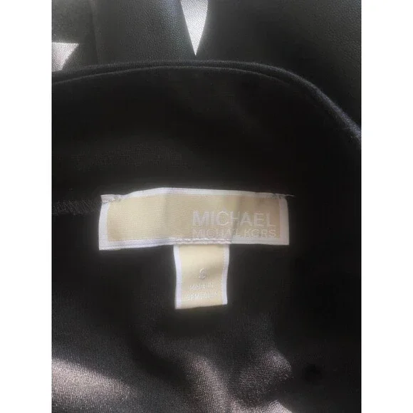 Michael Kors black leather trim mini skirt SIZE SMALL NWOT - Picture 6 of 14